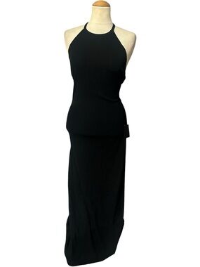 Lulus Halter Maxi Dress NWT Black Size Medium